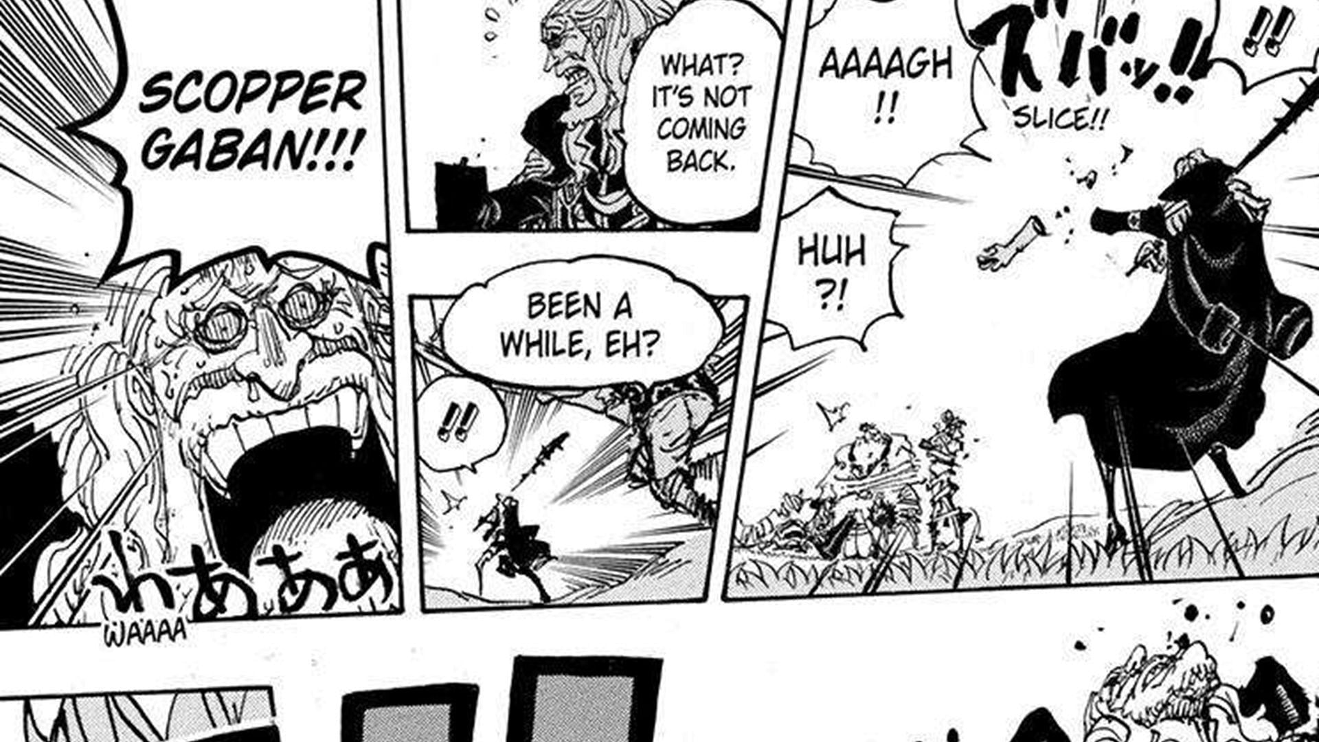Gaban attacking Sommers in One Piece chapter 1148 (Image via Shueisha)